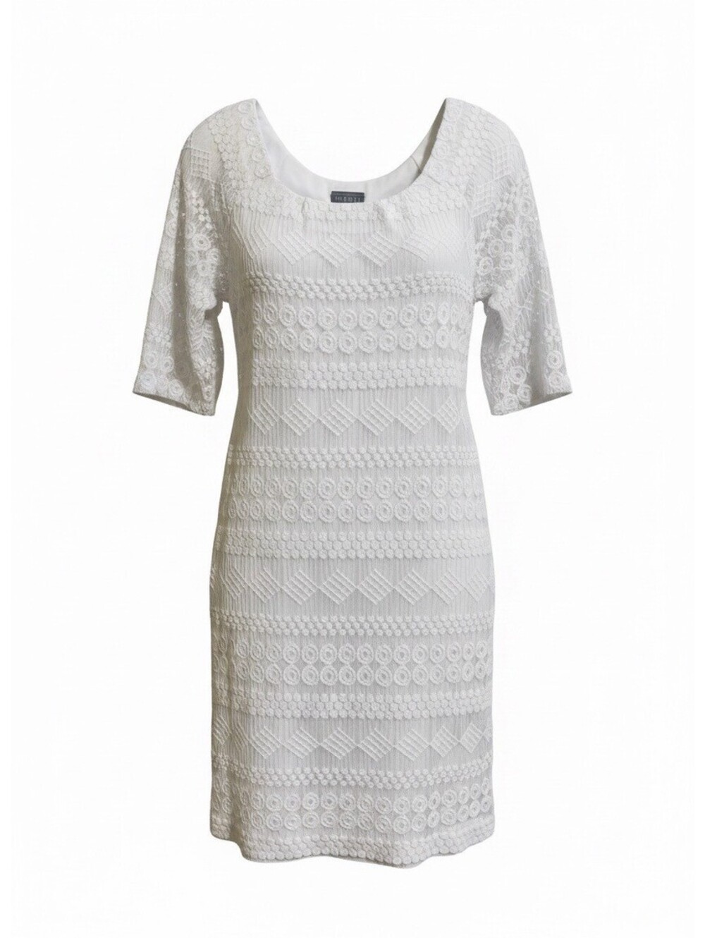 Rabbit Rabbit Rabbit White Geometric Lace Sheath Dress Size Medium